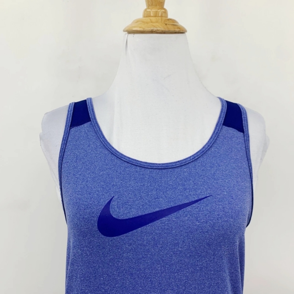 NIKE | Pro Tank Top Racerback Athletic Workout Gym Shirt | Purple/Blue | Medium - Picture 3 of 12